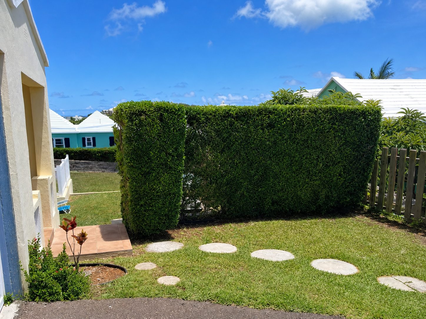 Finished outdoor property care work at a Bermuda home